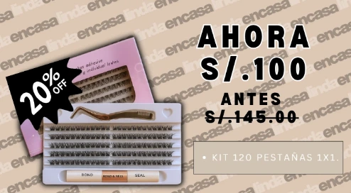 Kit de pestañas todo en 1 por 100 soles